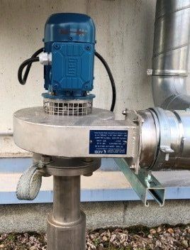 motoventilateur très haute température sur destructeur d'ozone