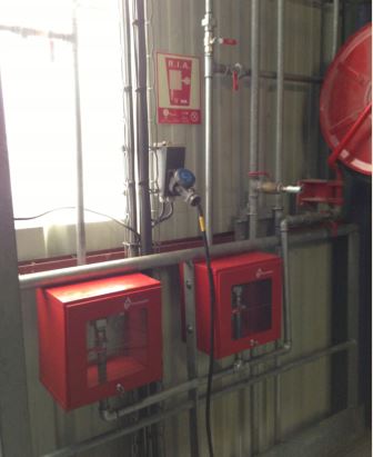 aspersion incendie controlée dans un séchoir