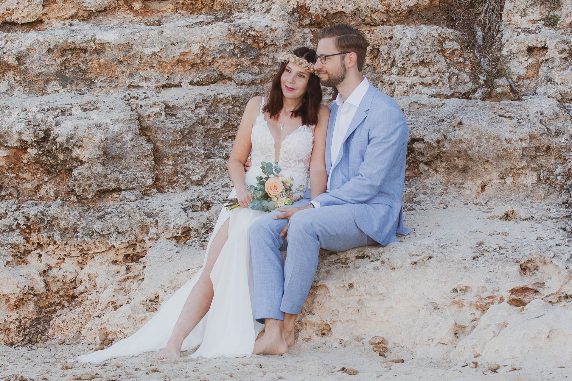 After Wedding Shooting am Strand von Mallorca