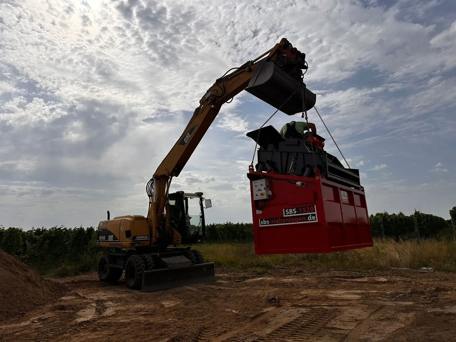 mutterbodensieben sieben vonbauschutt einfachsieben hackschnitzelsieben leichtesiebanlage