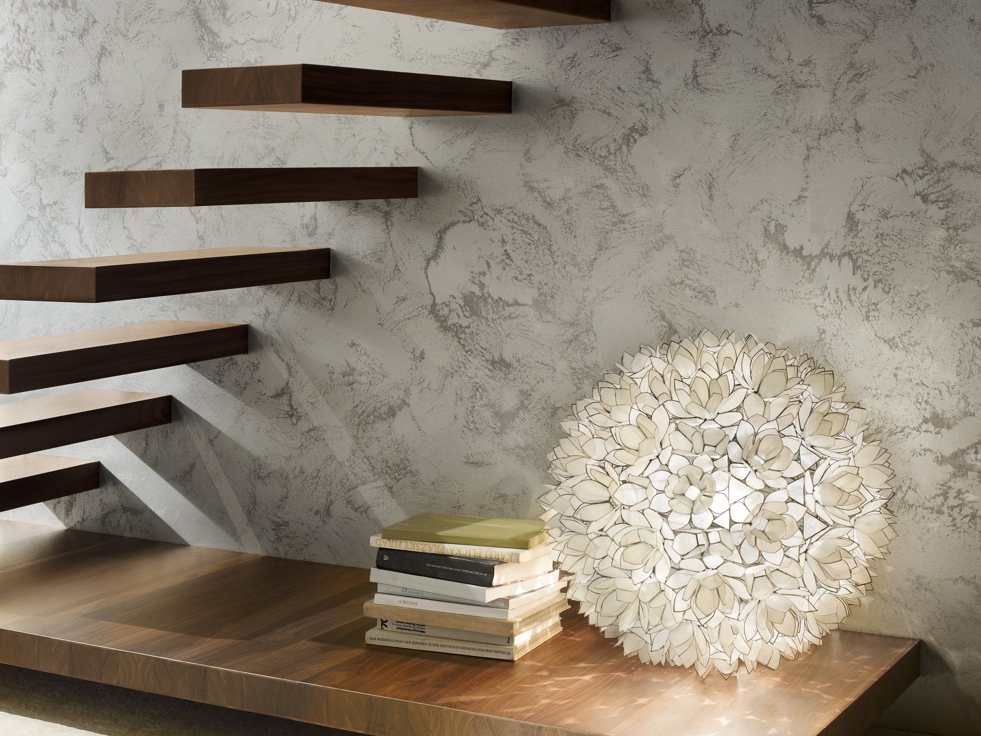 Metallische Wandgestaltung Microzement Betonoptik