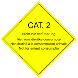 Kategorie 2, Category 2, Kat 2, Cat 2, tierische Nebenprodukte