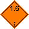 Ein Gefahrzettel der Klasse 1.6