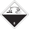 Ein Gefahrzettel der Klasse 8
