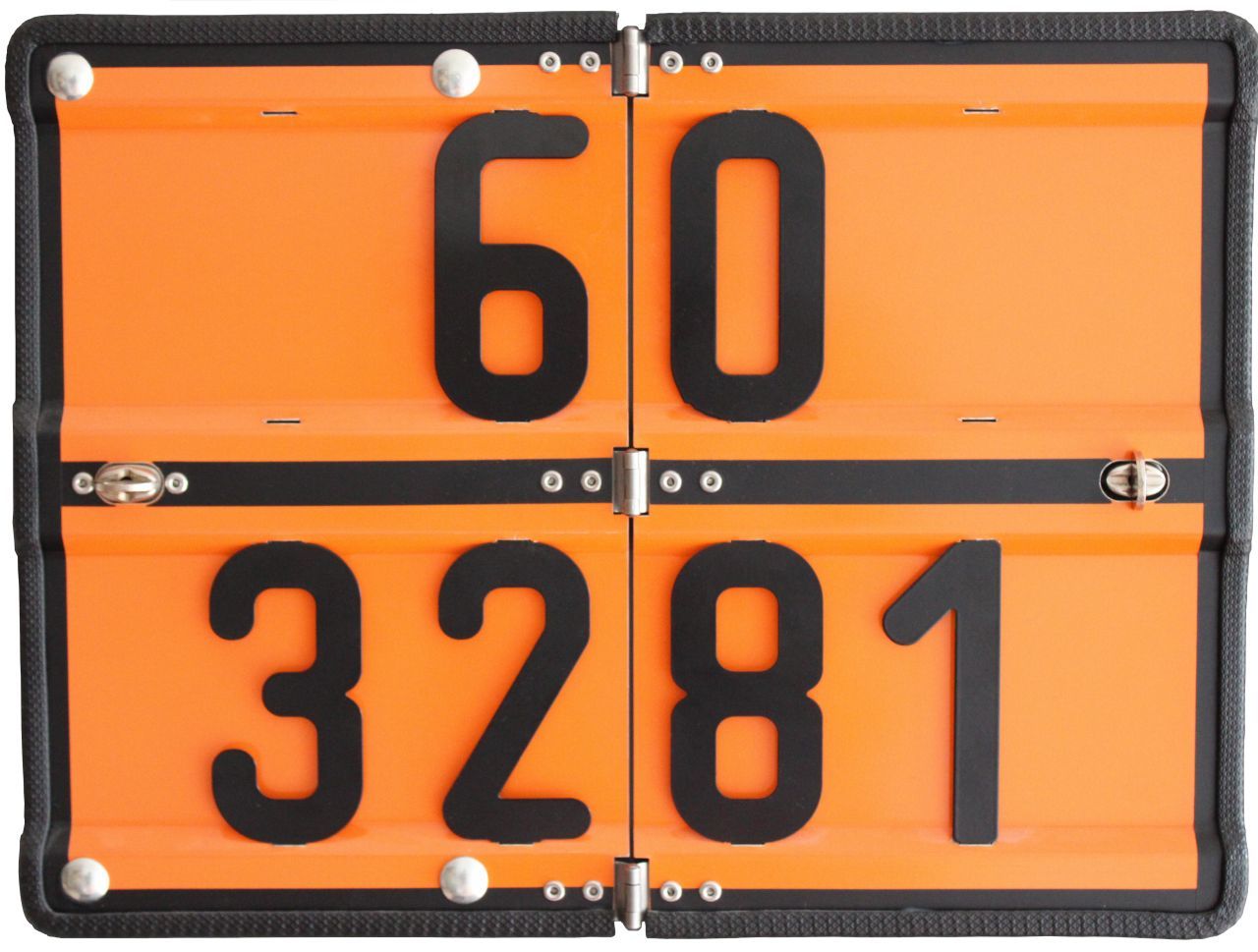 Edgar Weber Schildertechnik; EWS; Gefahrgutschilder; Zifferntafel; ADR-Schilder; ADR; Dangerous good labeling; Gefahrgut; dangerous good; ADR digits; orange plate; foldable; Warntafel
