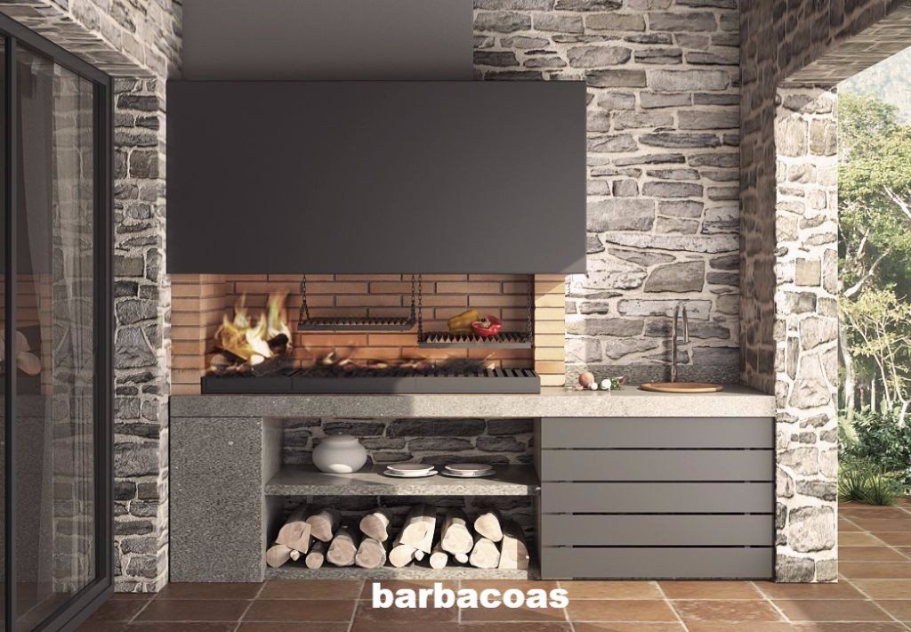 chimenea, barbacoas, cocina exterior, horno de leña