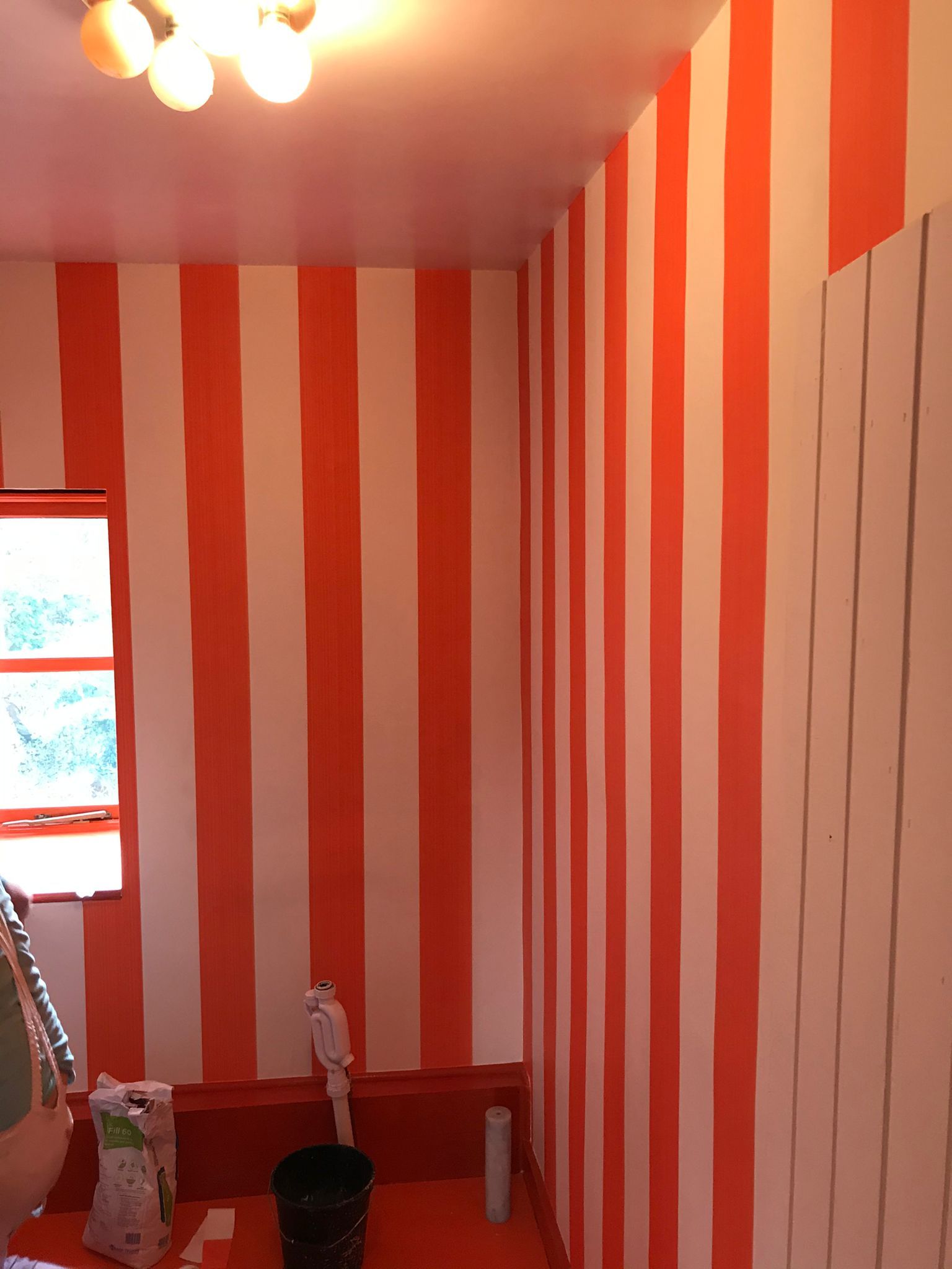 Professional decorator in Totnes applying final coat