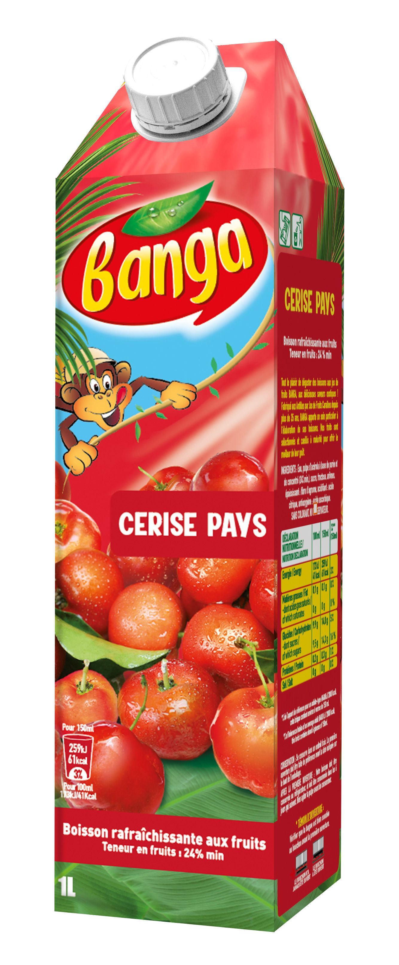 Banga cerise pays 1L