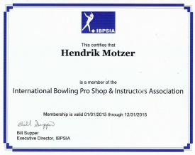 Urkunde Hendrik Motzer IBPSIA