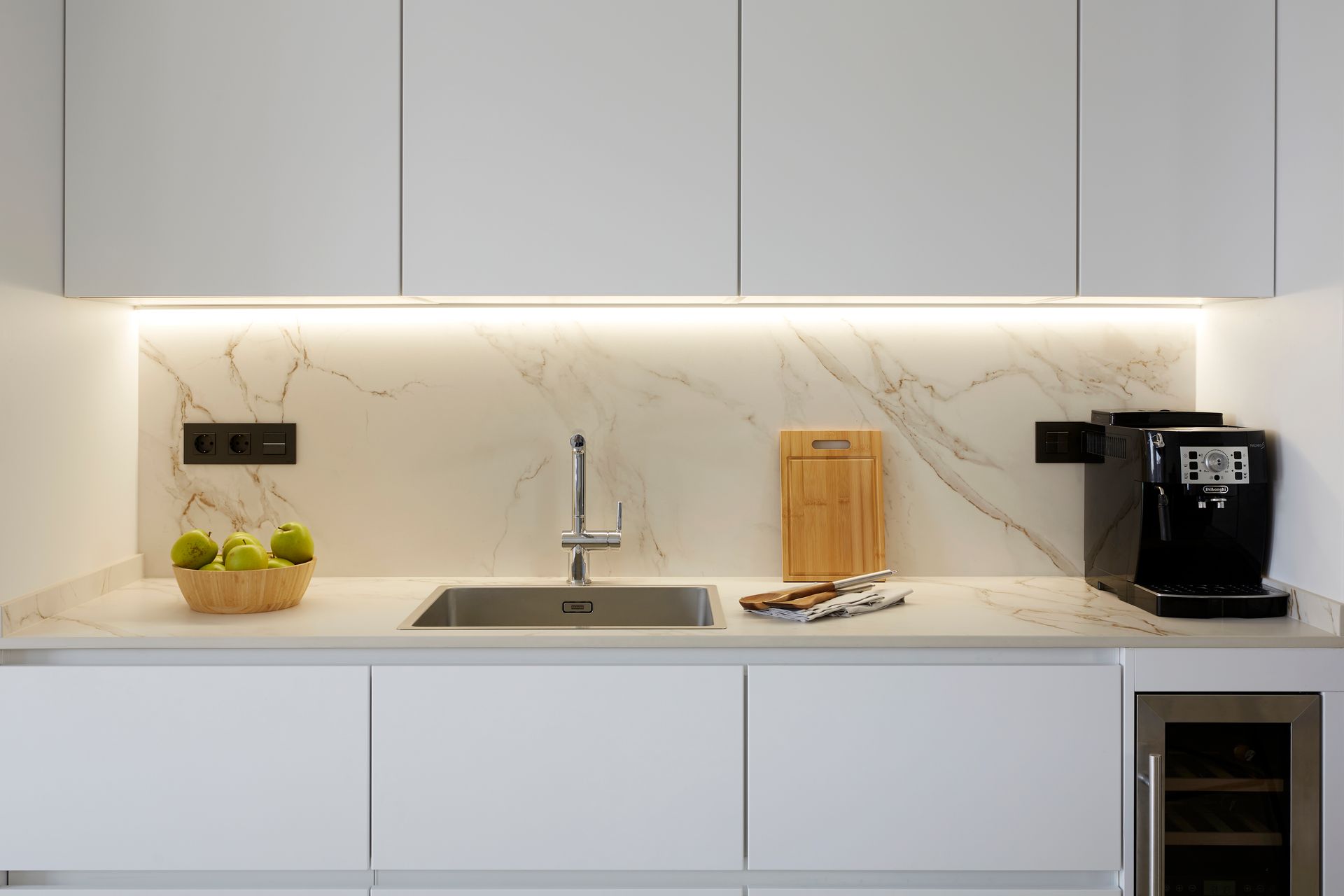 Diseño de cocina blanca Sabadell