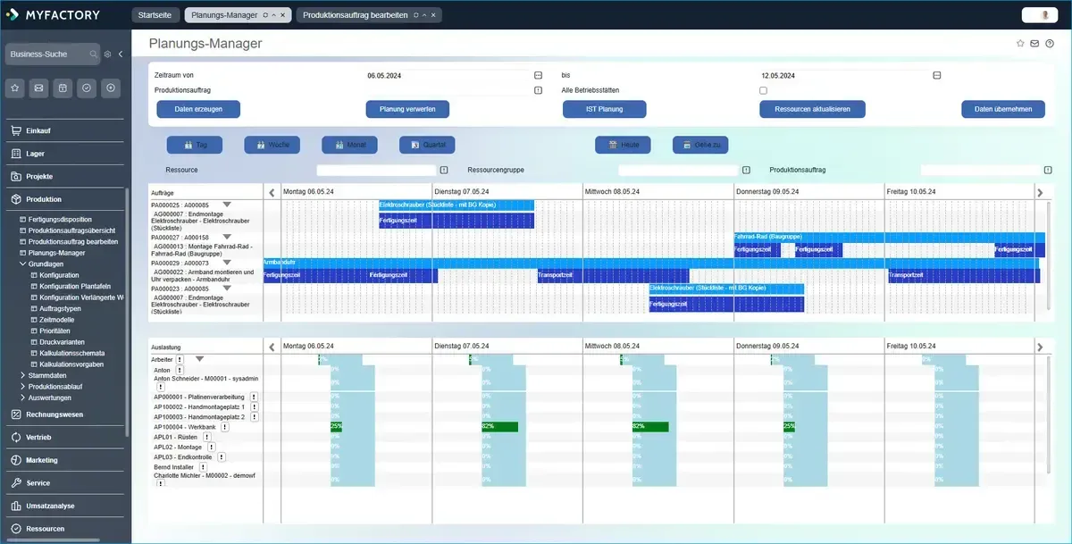 SOS - Software Myfactory PPS Planung