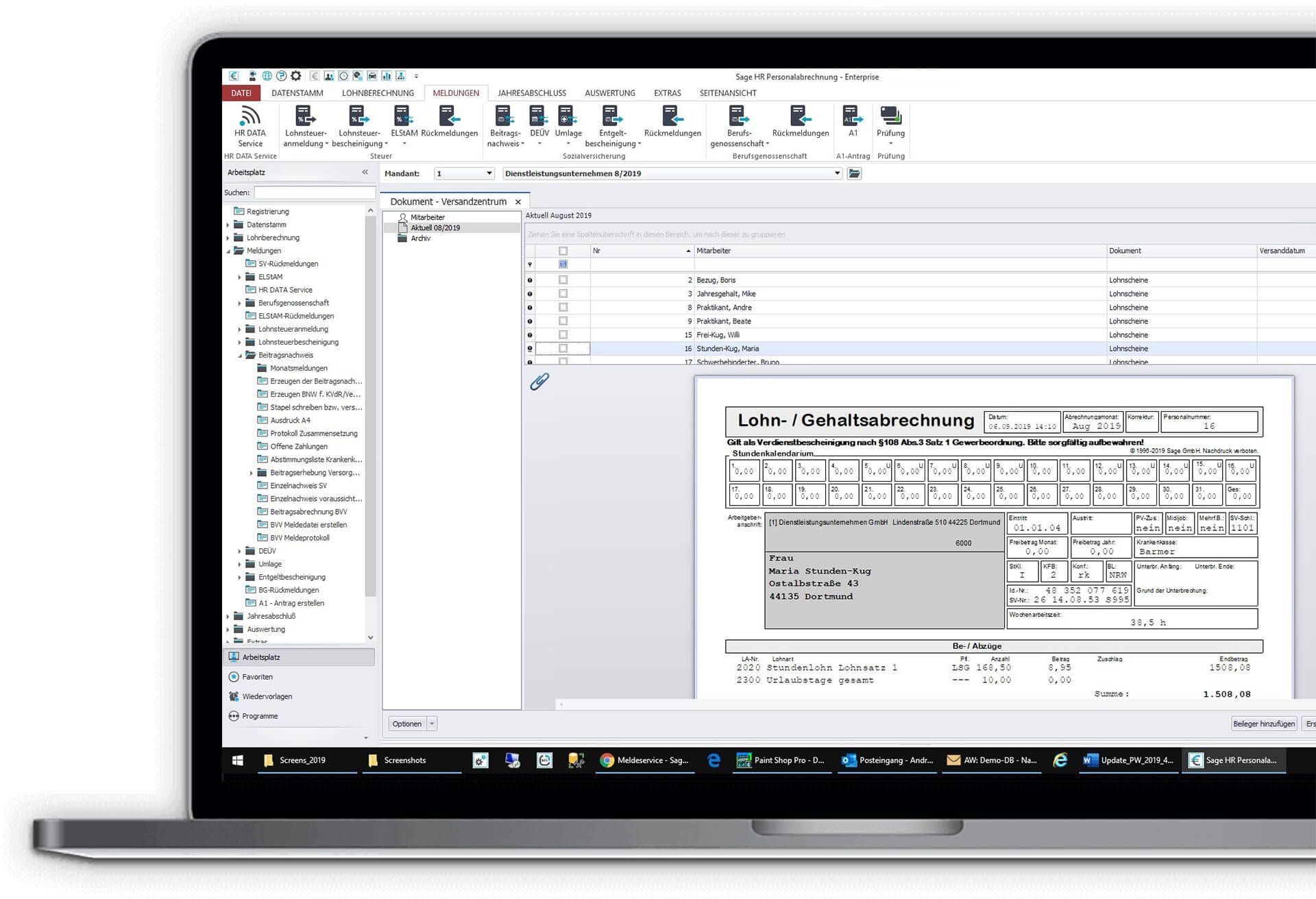 SOS - Software SAGE HR Suite Lohnschein