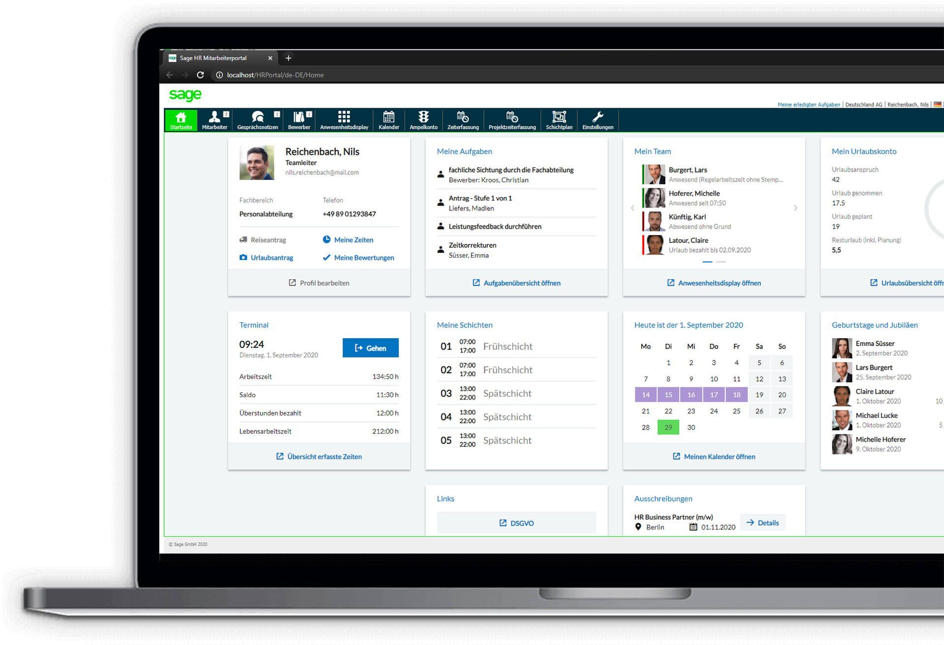 SOS - Software SAGE HR Suite Mitarbeiter-Portal