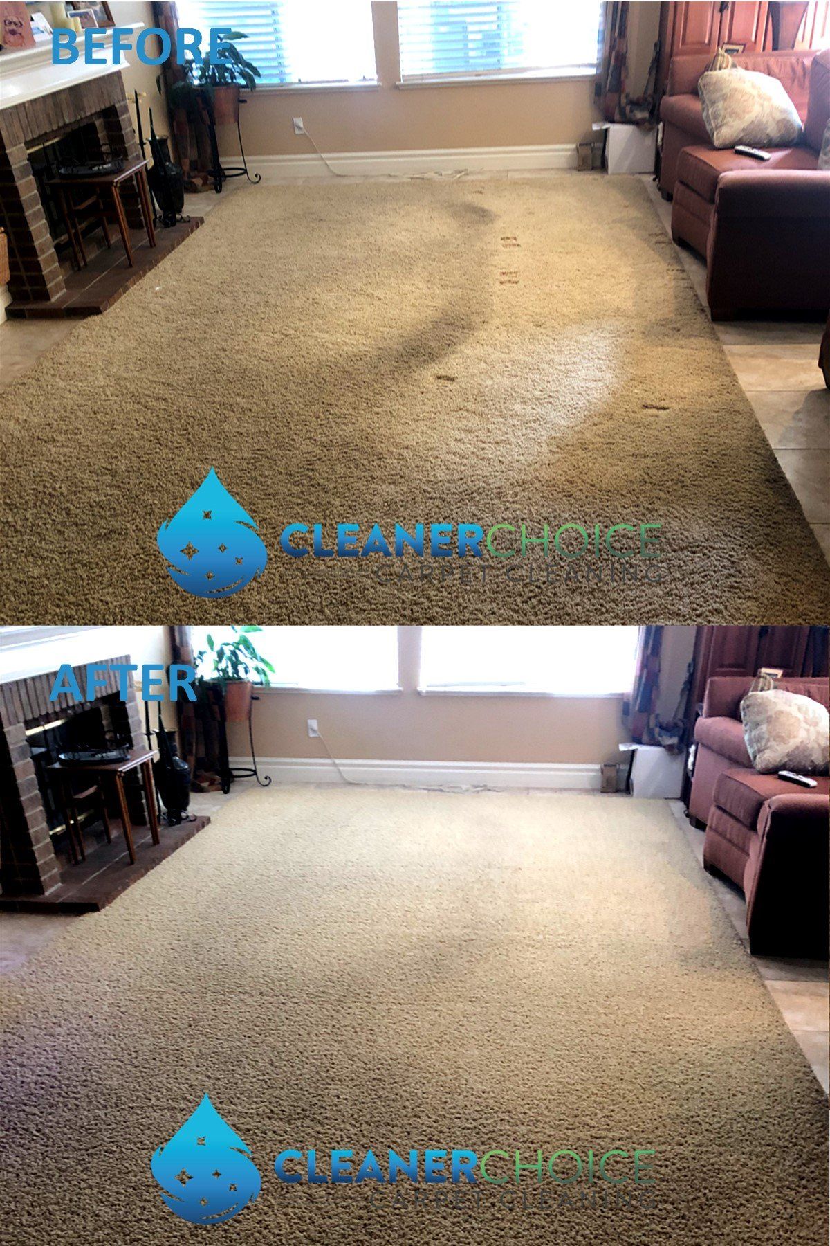 Before and After Carpet Cleaning