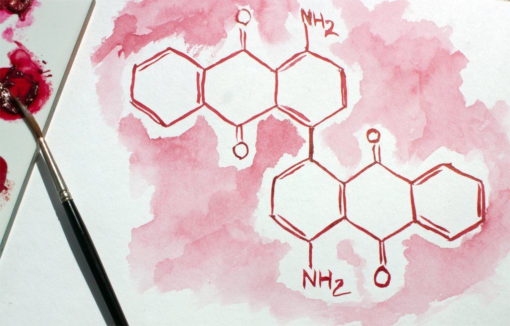Illustration of the chemical structure pigment red 177