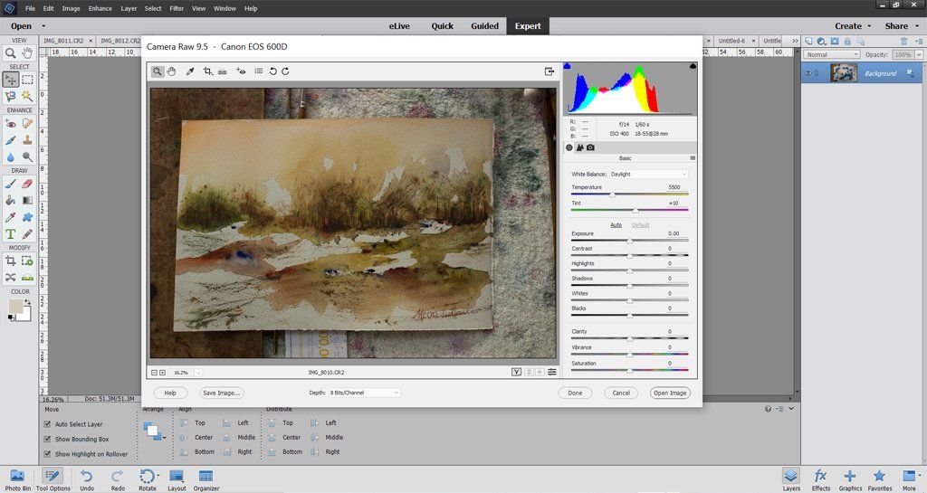 Using Adobe Photoshop Elements to correct the white balance of the image Using Adobe Photoshop Elements to correct the white balance of the image