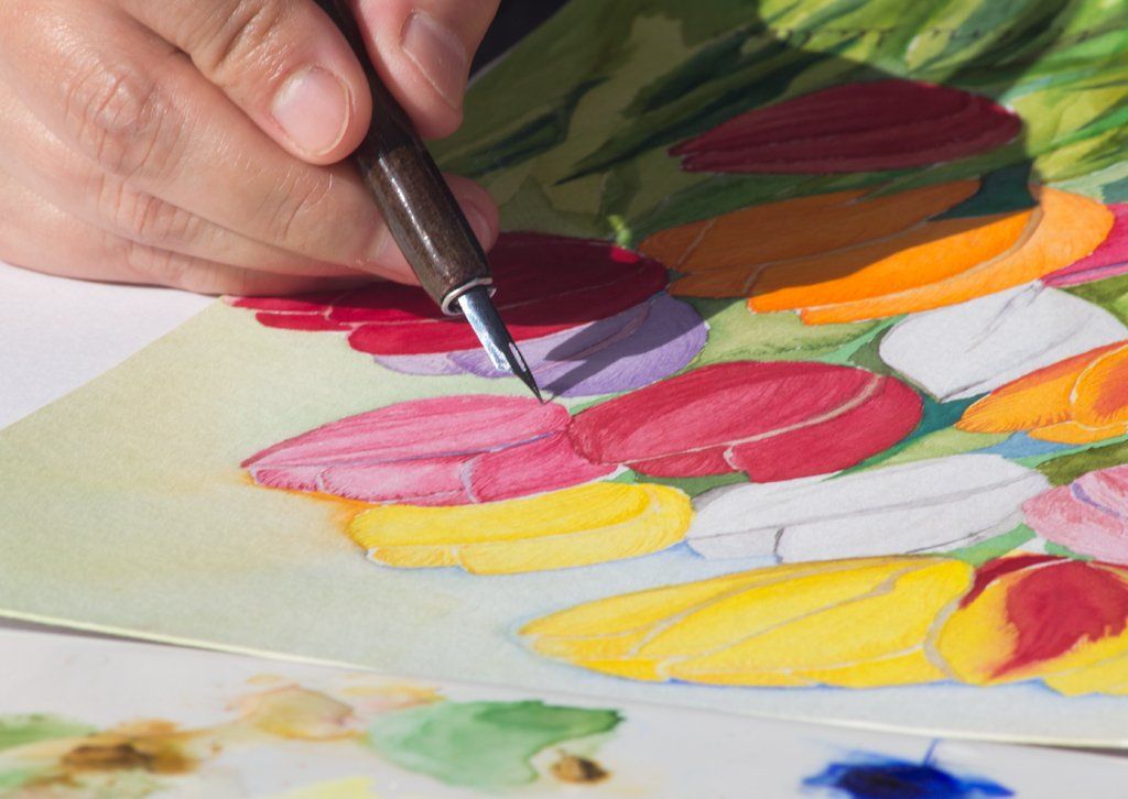 Selection of fine-art materials and tools from A J Ludlow, available to buy from the on-line shop.