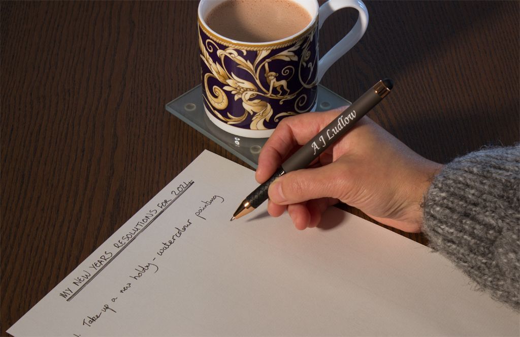 With a cup of hot chocolate, making a list of new year's resolutions, is much more of a pleasure. Writing new year's resolutions for 2024