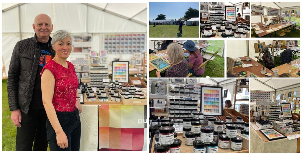 Meiru and Andrew from A J Ludlow Colours at Living Craft at Hatfield Park 2022 A J Ludlow Colours at Living Craft at Hatfield Park 2022