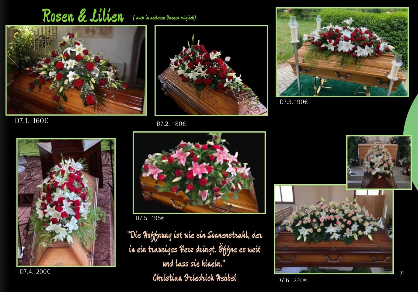 Sargschmuck mit Rosen und Lilien für eine würdevolle Abschiednahme von Blumen Sprockhoff Seelow