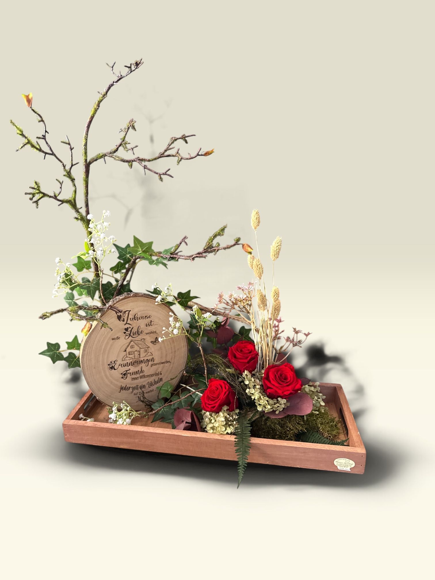 Kreatives florales Geldgeschenk mit roten Rosen von Blumen Sprockhoff Seelow