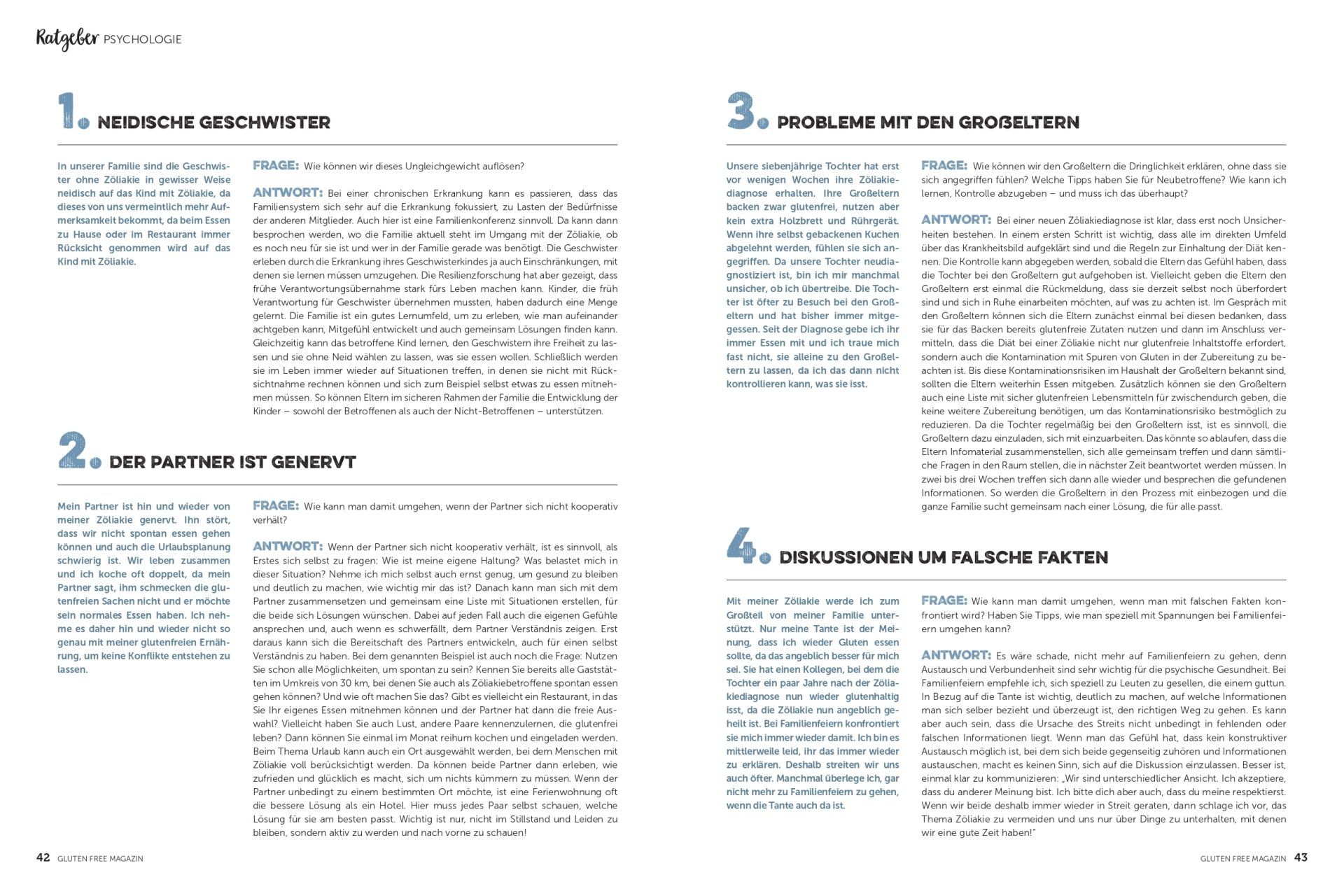 Download des Interviews siehe unten Interview zu Konflikten durch glutenfreie Diät