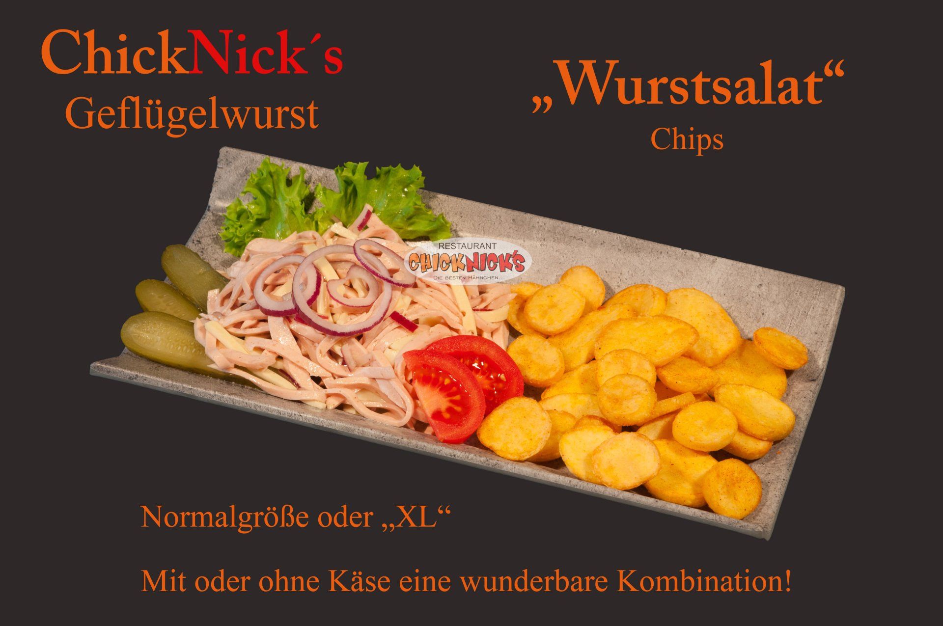 Wurstsalat mit Chips