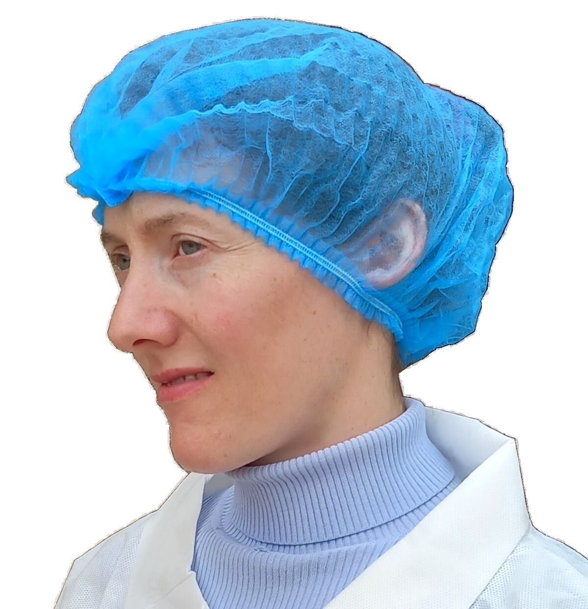 Disposable Blue Mob Caps, disposable blue hairnets