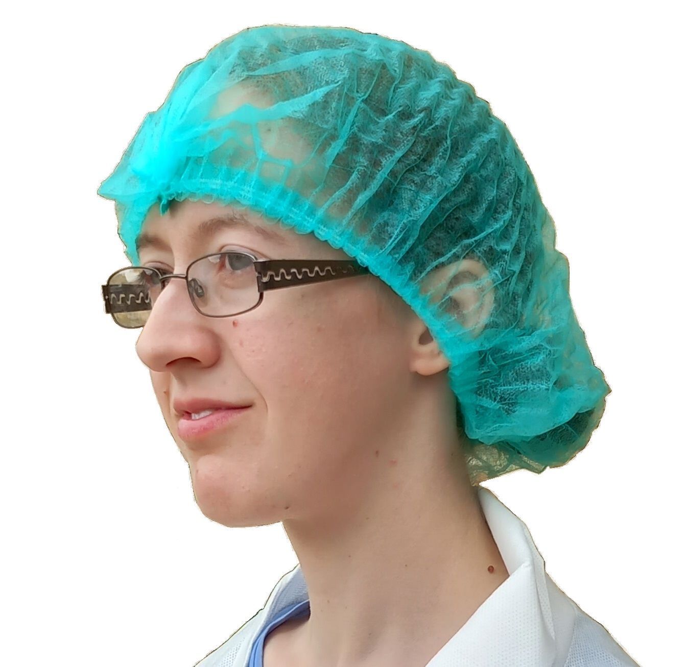 Disposable Green Mob Caps, disposable green hairnets