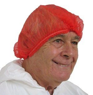Disposable Red Mob Caps, disposable red hairnets