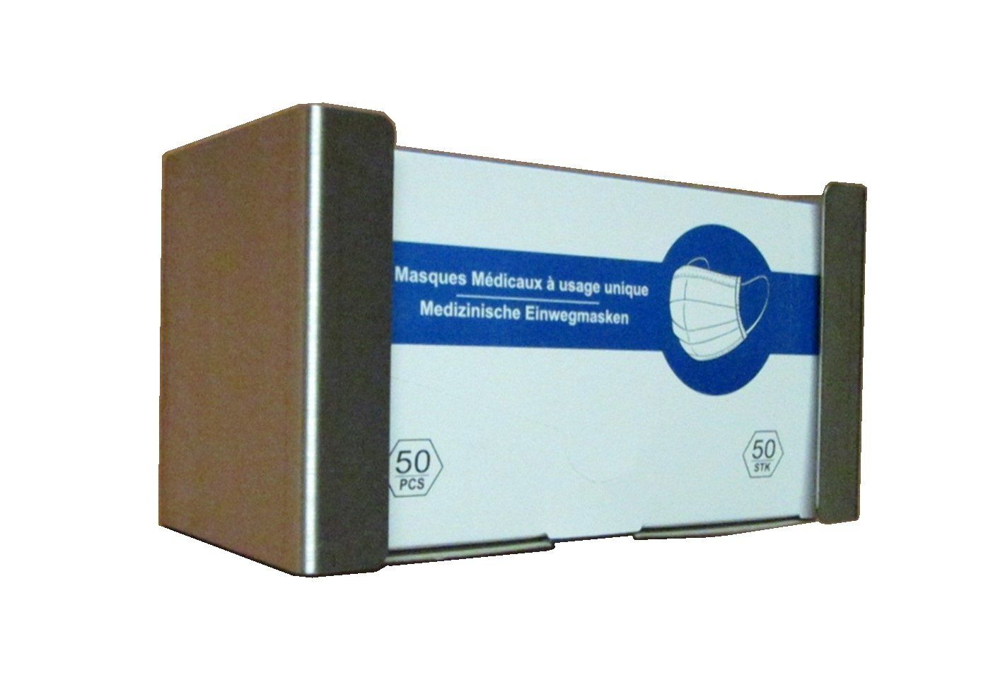 stainless steel face mask holders, wall mounted face mask box holders