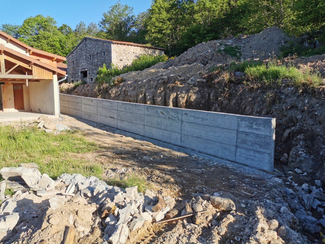 mur réalisé par jacquet maçonnerie