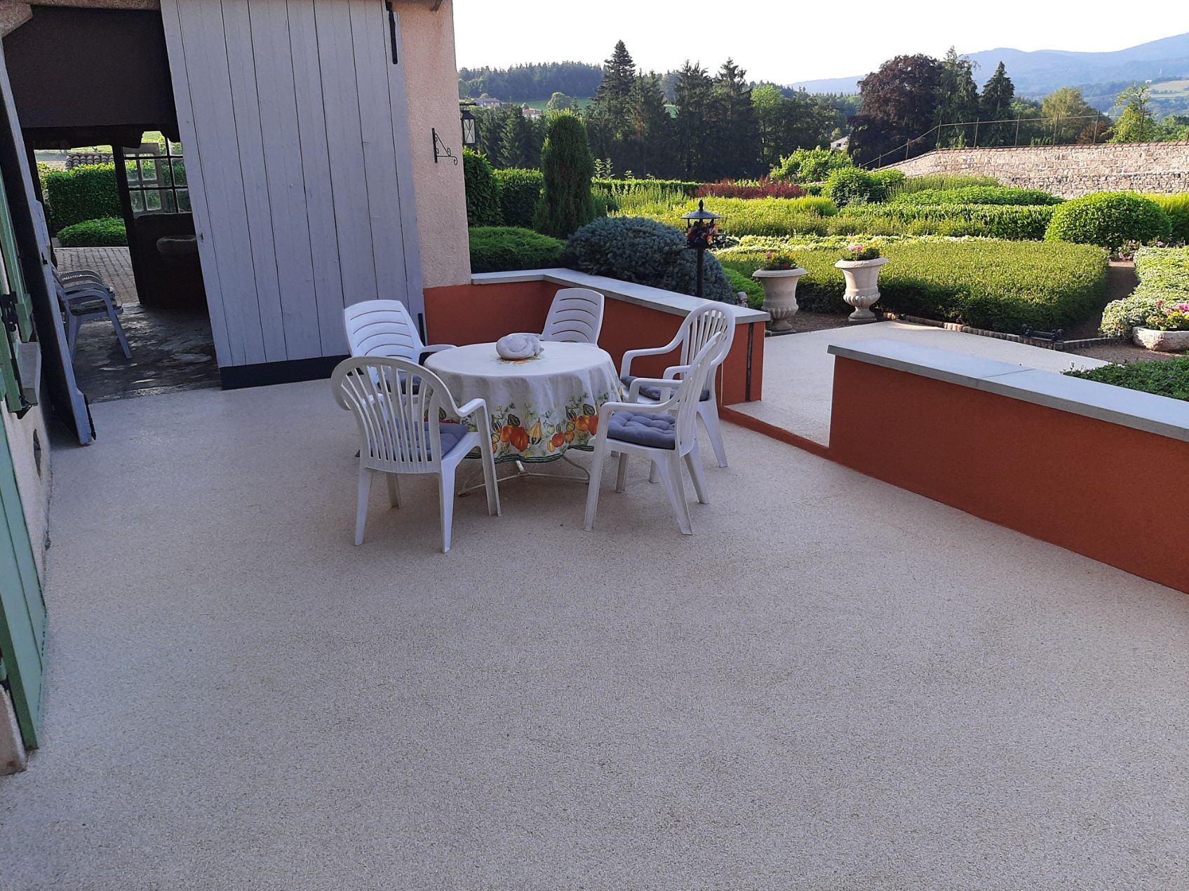 réfection terrasse résine granulat