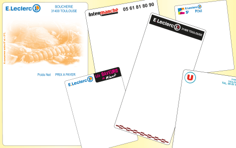 Etiquettes thermiques poids-prix, étiquette thermique Etiquettes thermqiues, thermique, Etiquettes poids-prix