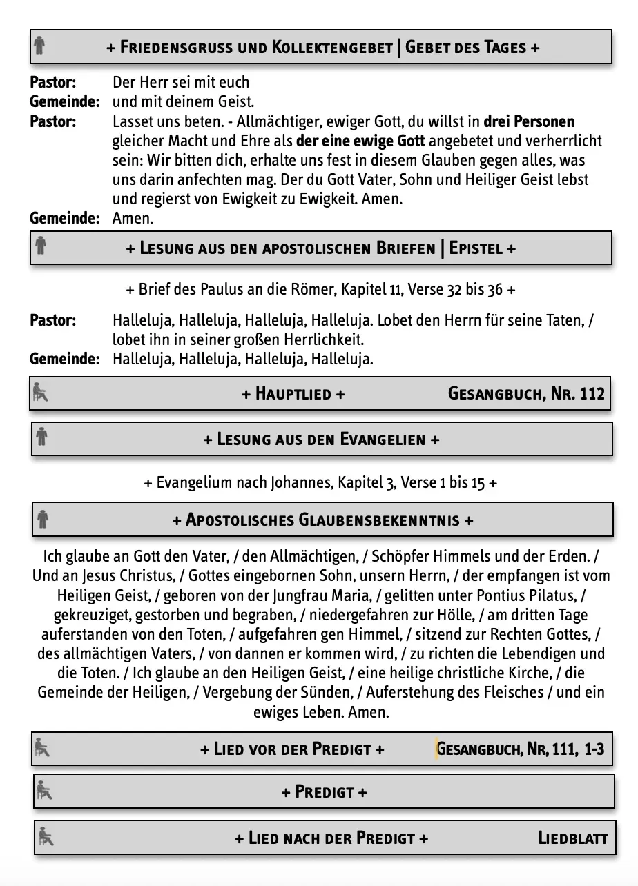 Gottesdienstablaug II