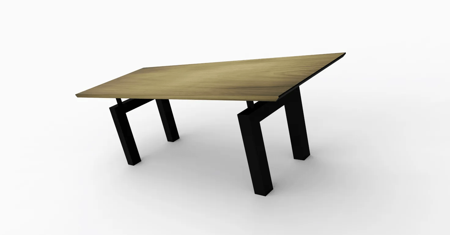 Pied de table métallique pour table rectangulaire, modèle sur mesure BEEFY