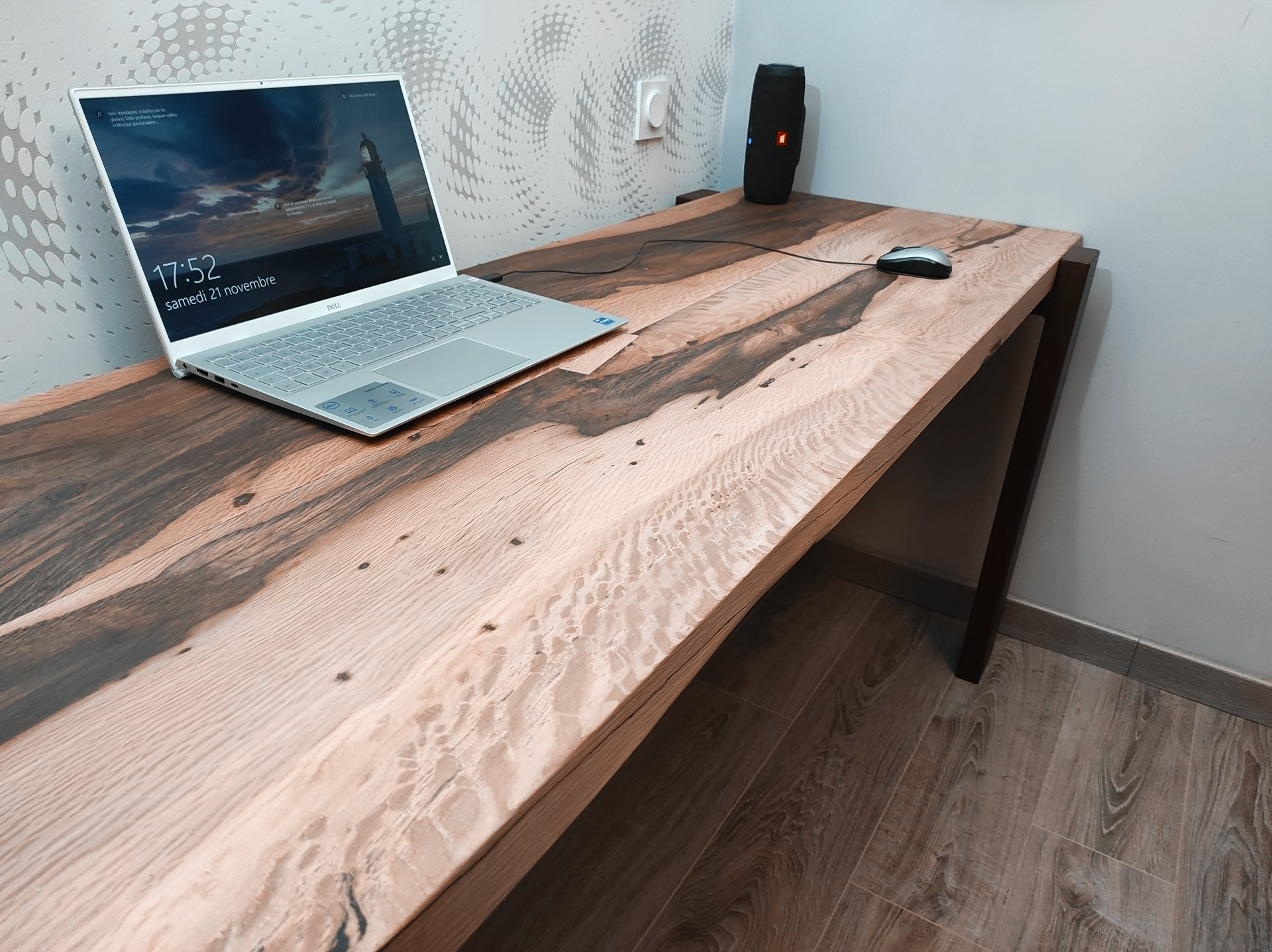 Plateau de table en bois massif abouté