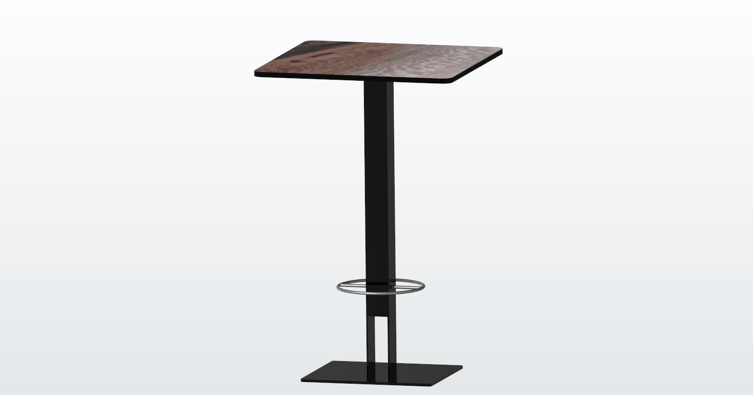 Pied en métal pour table carrée style bistro, modèle sur mesure CITA
