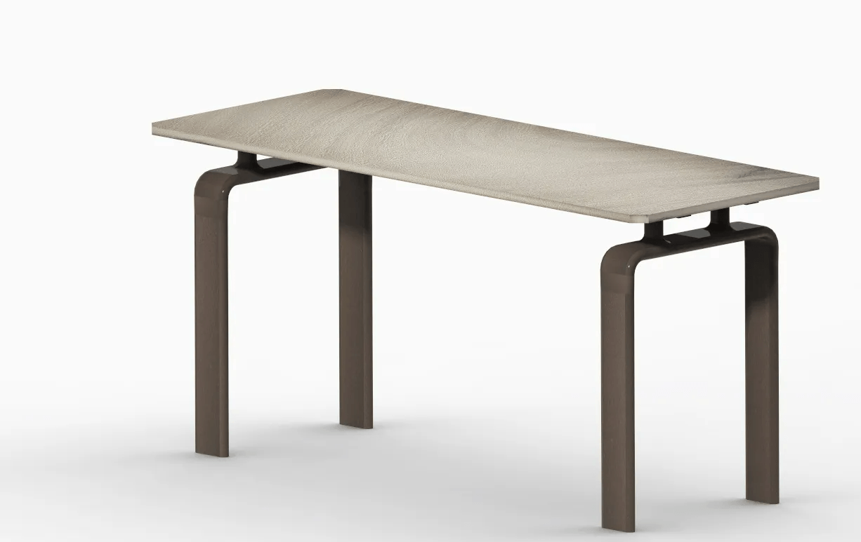 Pied en métal design pour table rectangle, modèle sur mesure CLEM