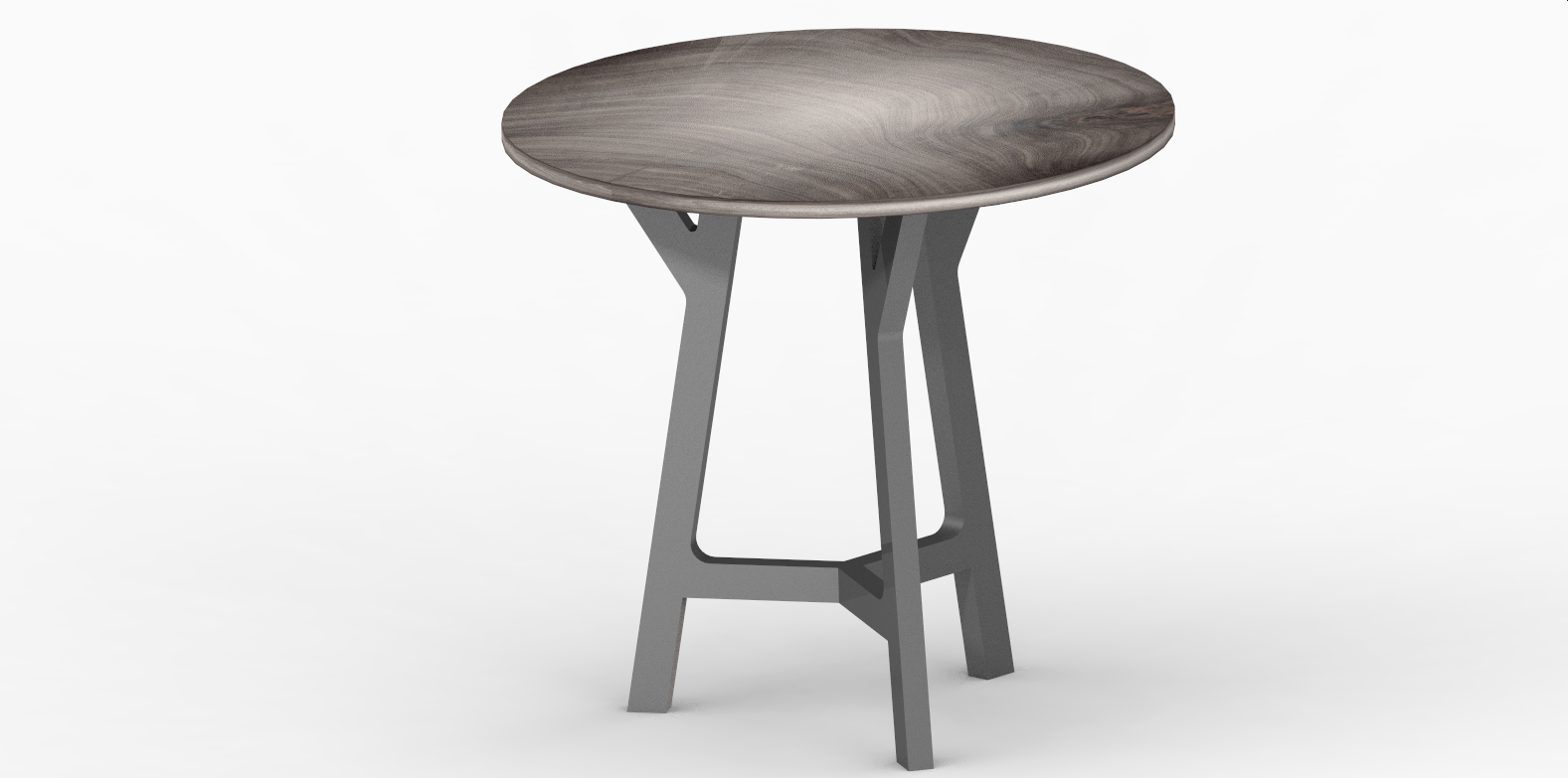 Pied en métal pour table haute ronde, modèle sur mesure COMO