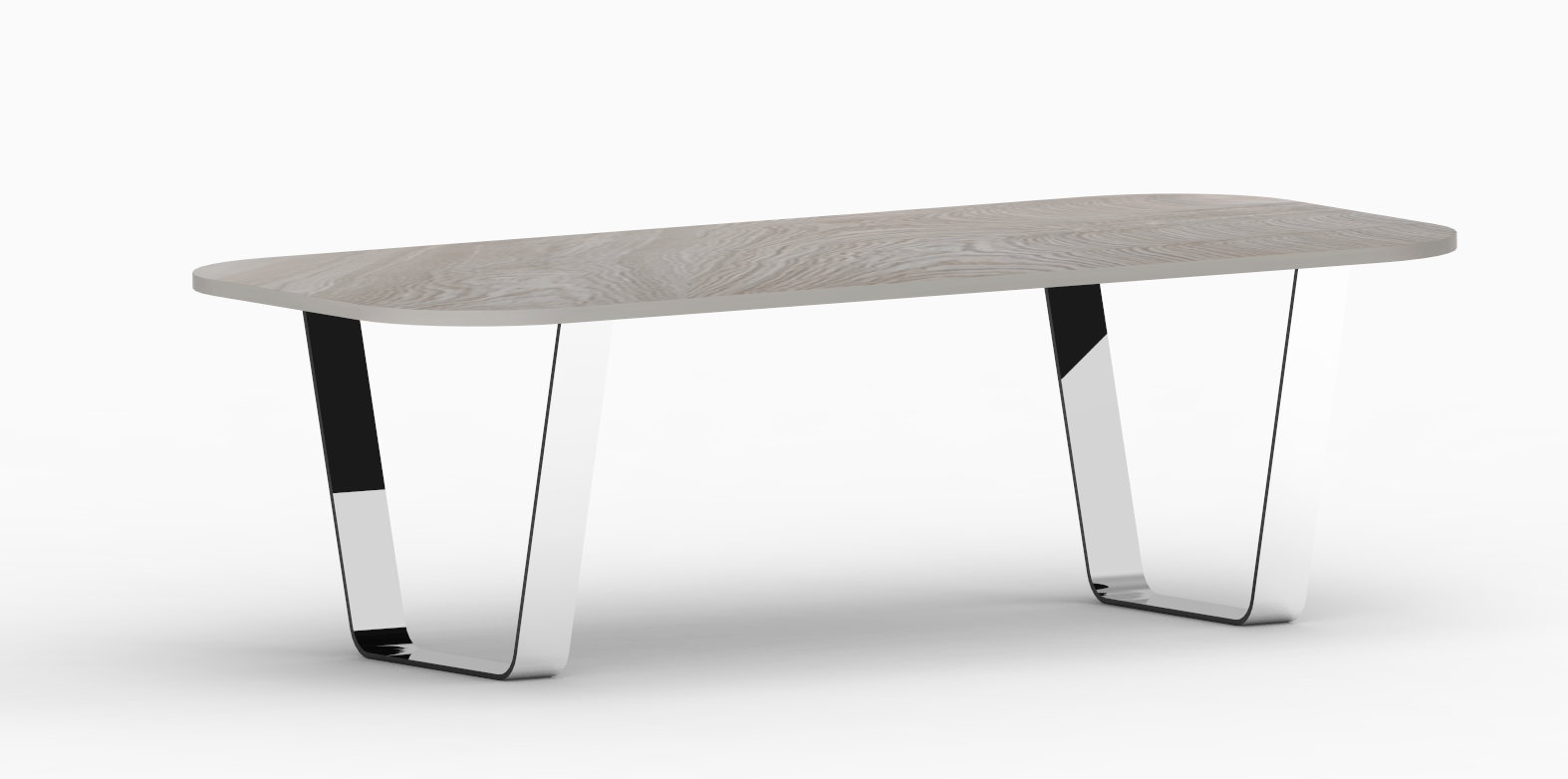 Pied en métal pour table rectangle, pied U inox, modèle sur mesure FENDER