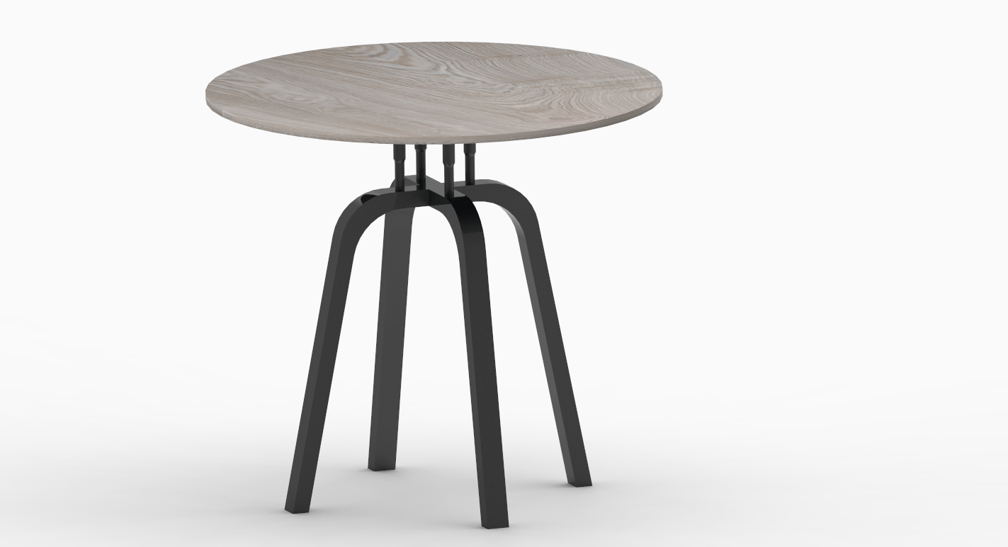 Pied de table haut et central