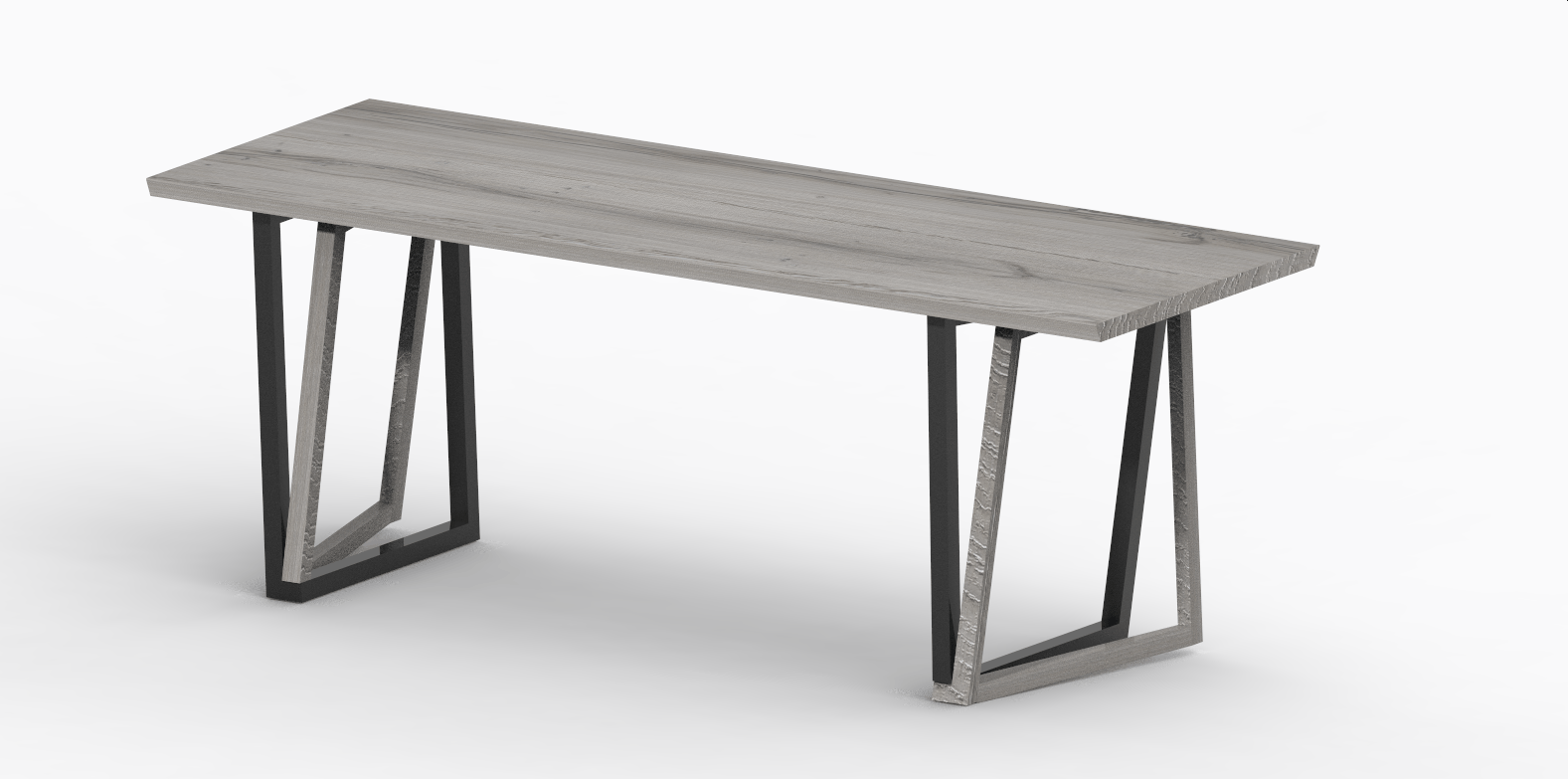 Pieds de table à manger en double U, modèle sur mesure ORIGAMI