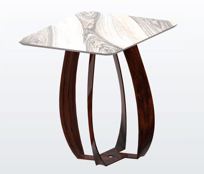 Pied central en métal pour table carrée, modèle sur mesure ANFORA