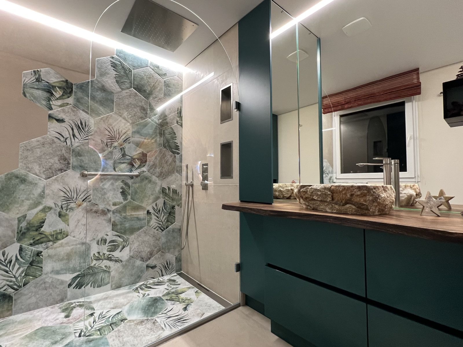 Plan vasque bois brut