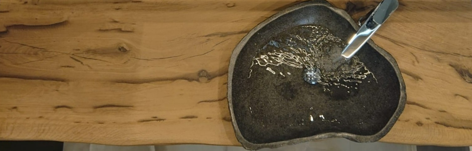 Plan vasque en chêne