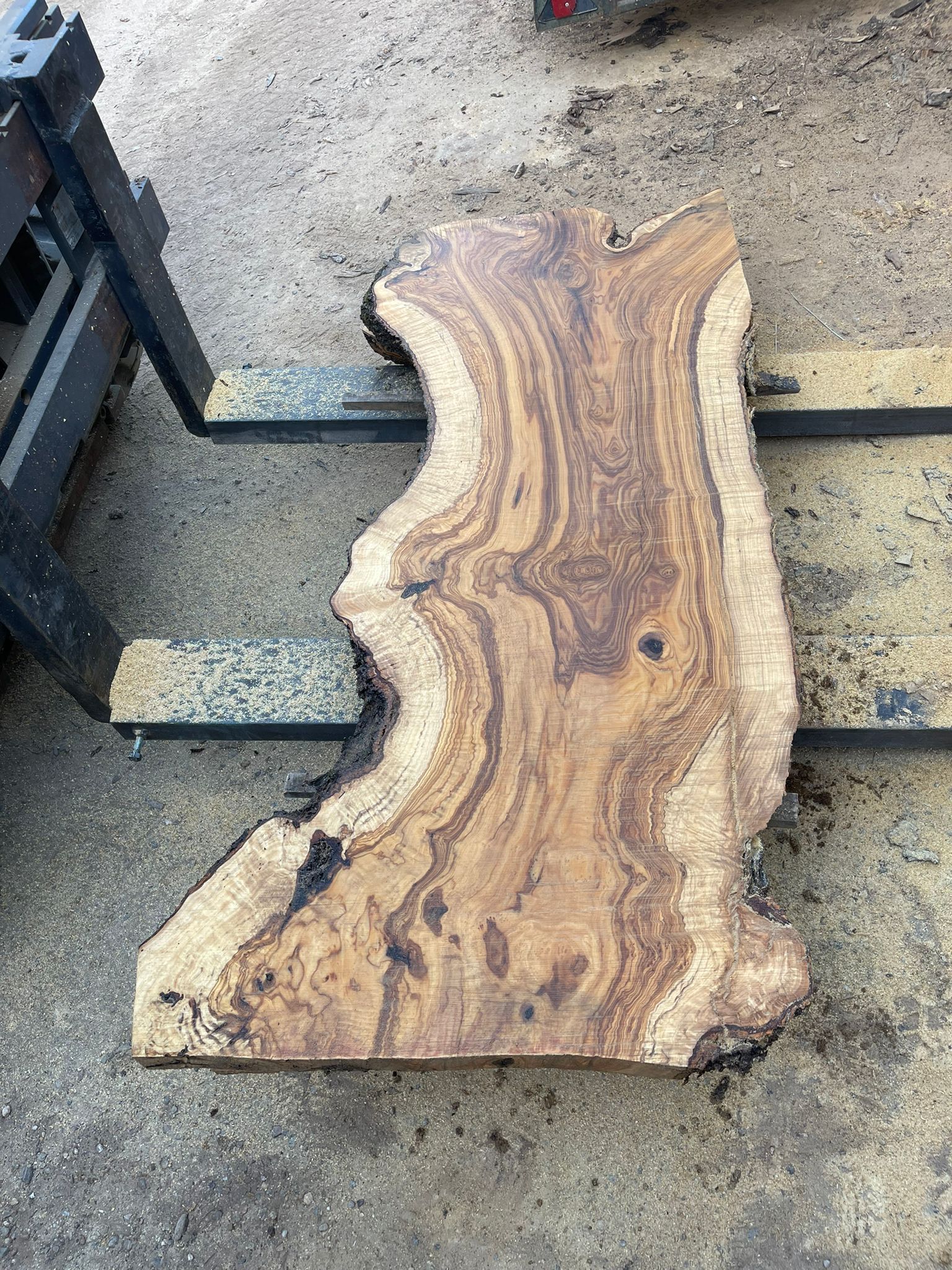 Plateau en olivier brut