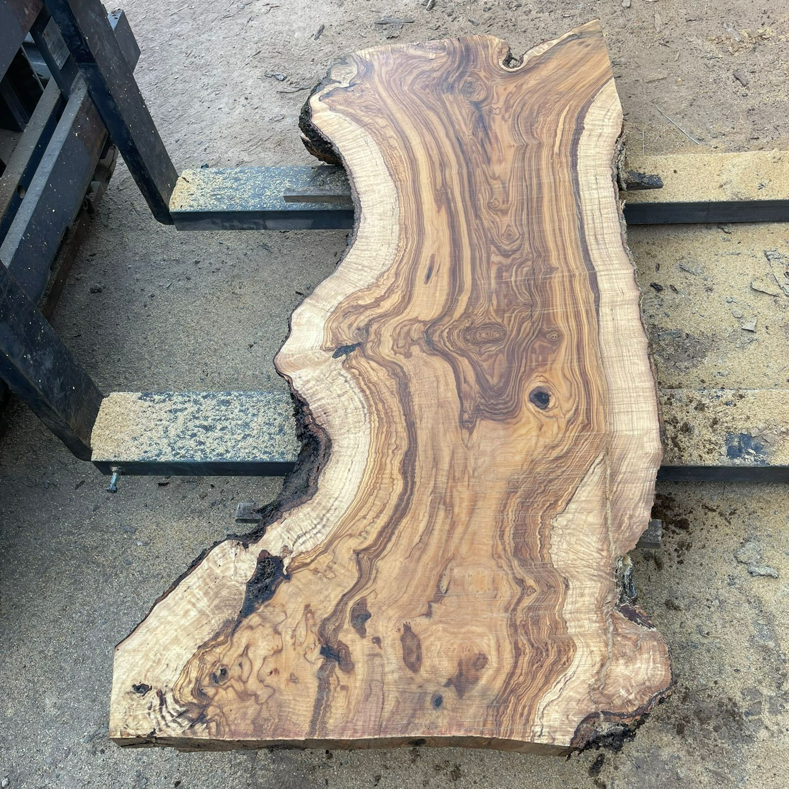 Planche brute de bois d'olivier