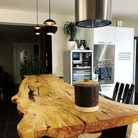 Plateau de bar en olivier massif