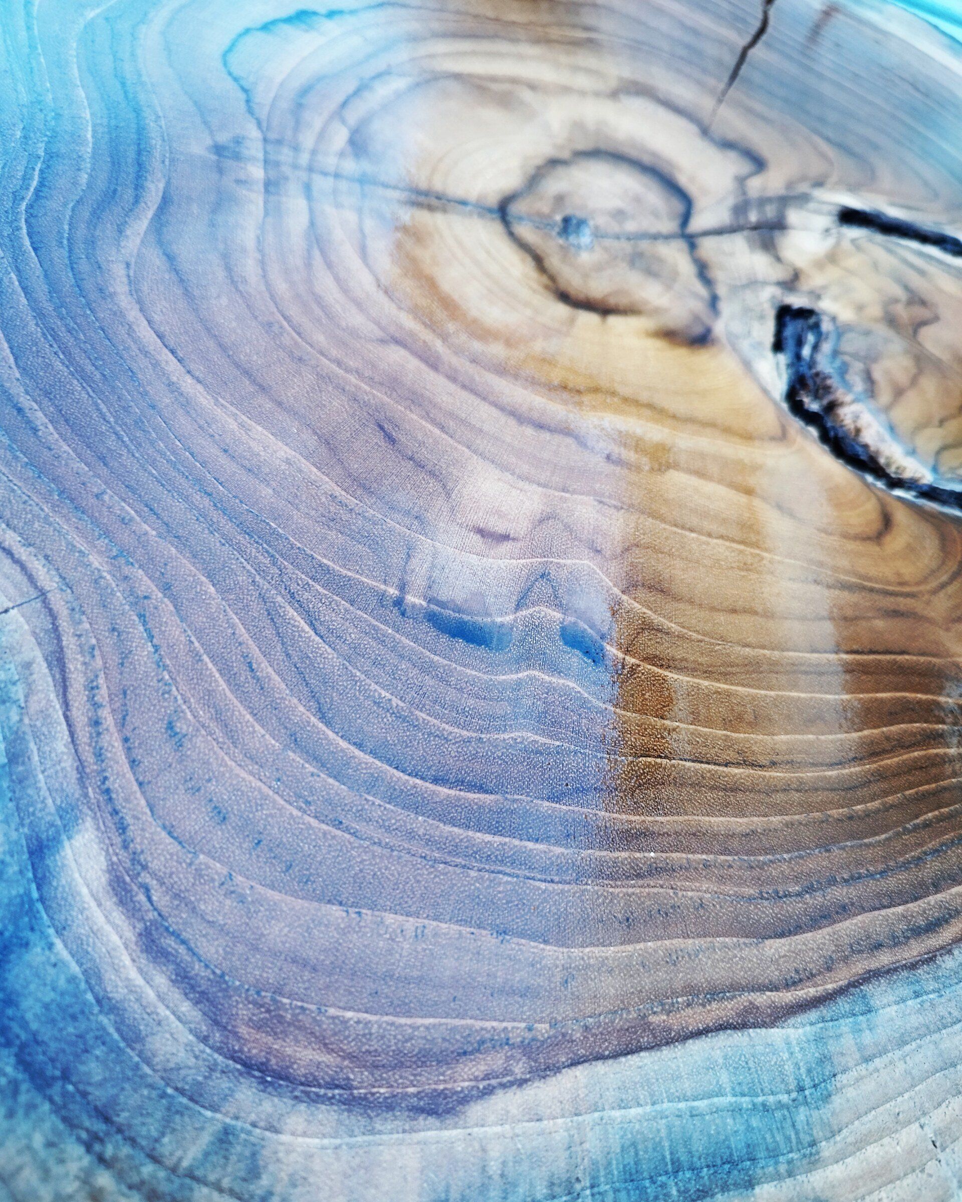 Plateau bois massif circulaire